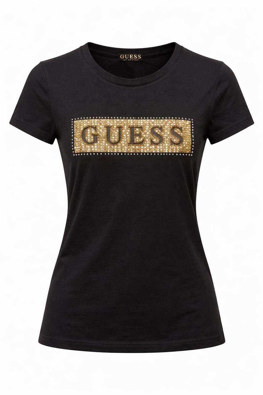 GUESS Los Angeles Women's Short Sleeve T-Shirt BLACK Size Medium